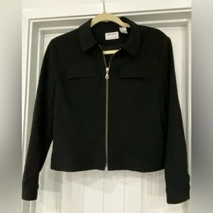 Preview Collection lightweight zip up jacket size 6. Black GUC